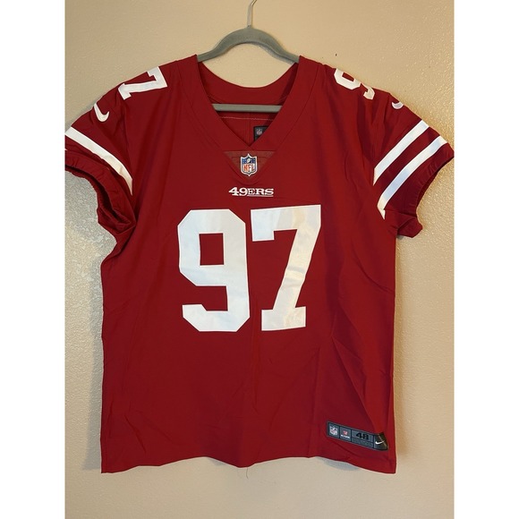 Men's Size 48 NWOT San Francisco 49ers Nick Bosa #97 Nike Vapor Elite Jersey Red - Picture 1 of 8
